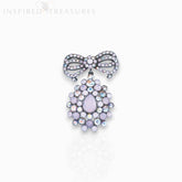 Pink Garland Silver-Toned - Brooch